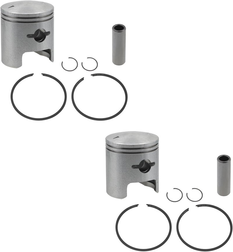 , 09-692N, 2 Standard Bore Piston Kits for Arctic Cat Many 1976-2000 340 F/C Sleds 60mm